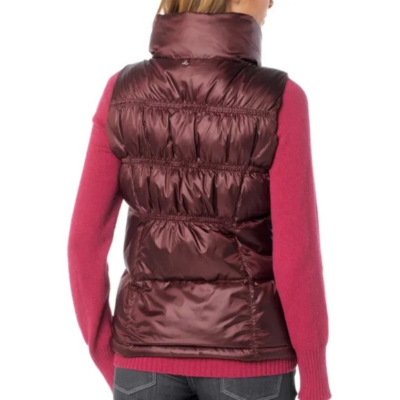 Prana Down Feather Milly Puffer Vest Burgundy/Maroon Size XL - Picture 4 of 16